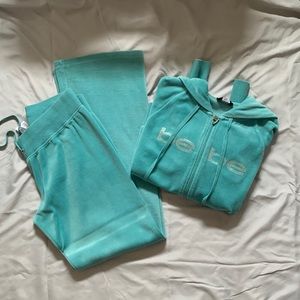 BEBE woman’s velour sweatsuit